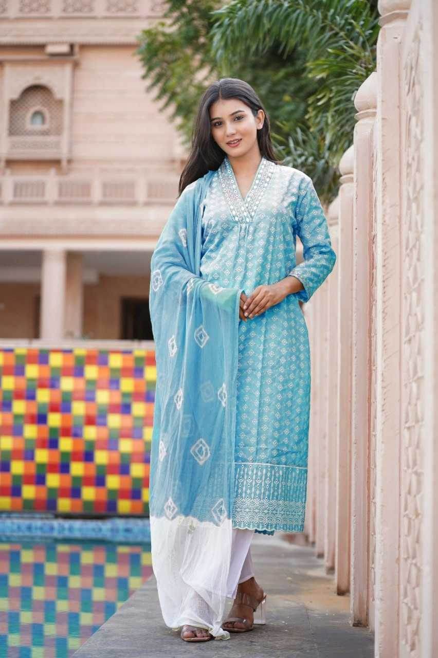 Cotton Embroidered Kurti - MYLUXURY LANE ENTERPRISE